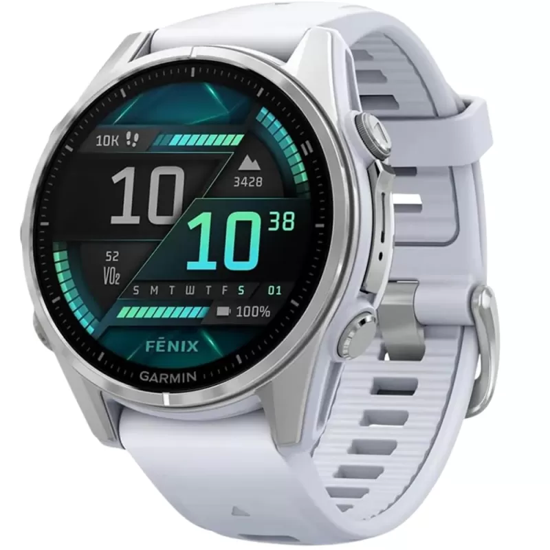 Reloj GPS Garmin Fenix 8 43mm AMOLED 010-02903-00 - Silver/Whitestone