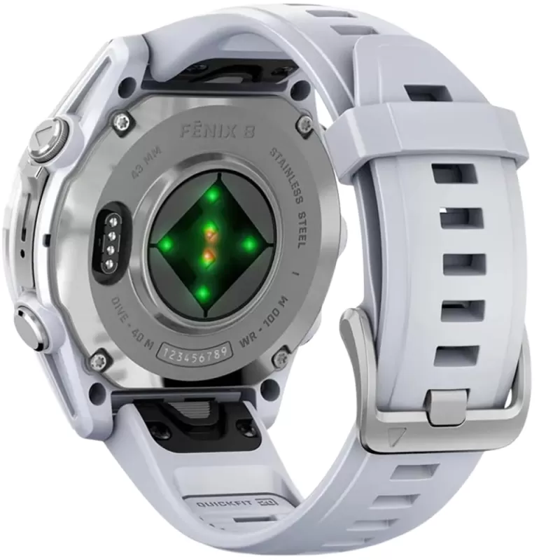Reloj GPS Garmin Fenix 8 43mm AMOLED 010-02903-00 - Silver/Whitestone