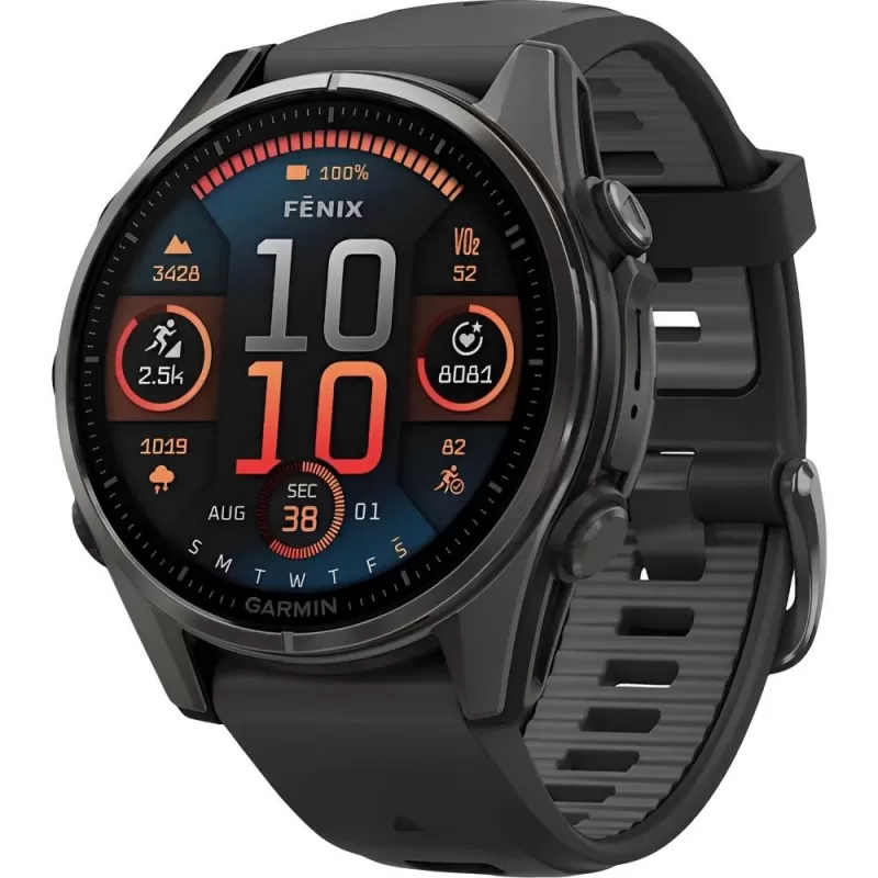 Reloj GPS Garmin Fenix 8 43mm AMOLED Sapphire 010-02903-20 - Titanium Black/Gray