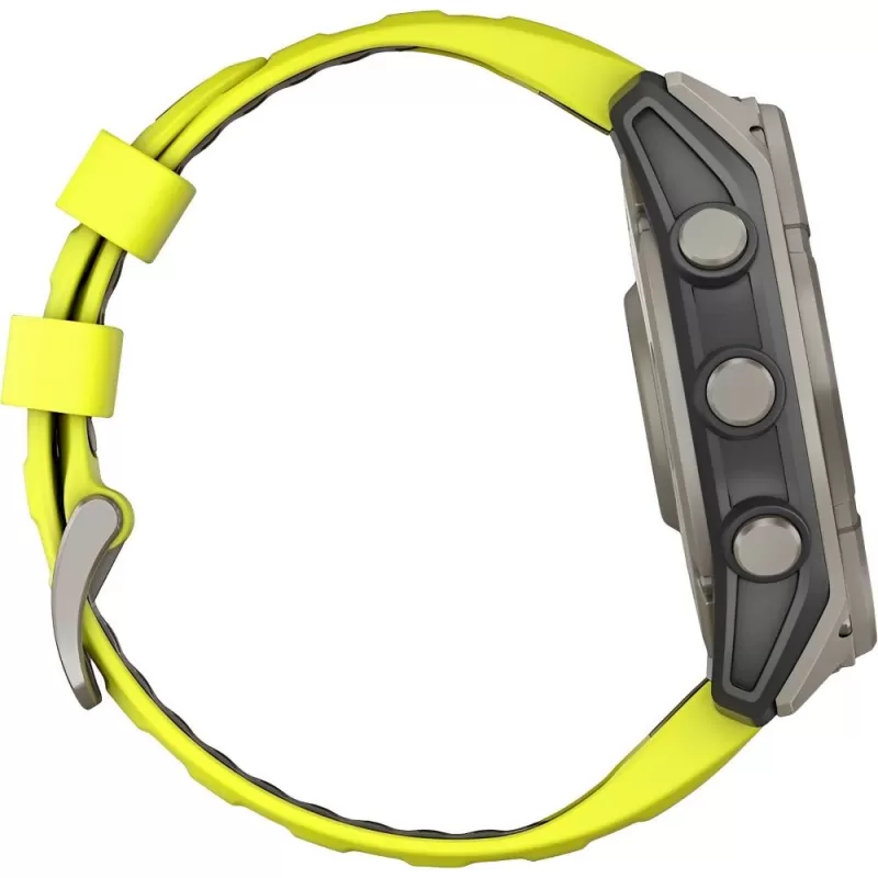 Reloj GPS Garmin Fenix 8 51mm Solar Sapphire 010-02907-20 - Titanium/Graphite Yellow