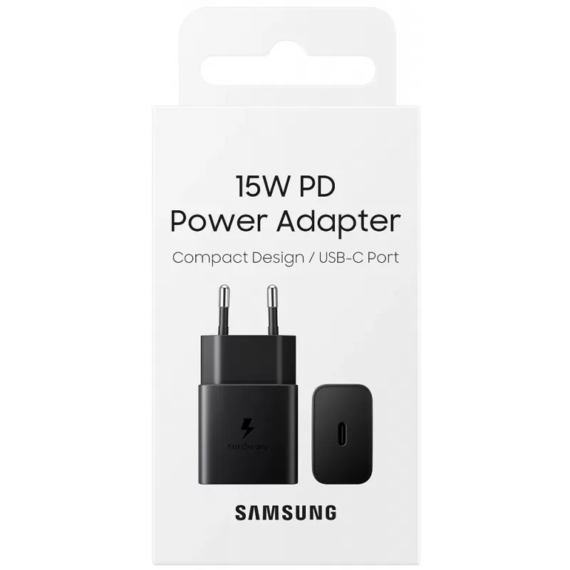 Adaptador de Corriente Samsung USB-C 15W EP-T1510NBEGWW - Black