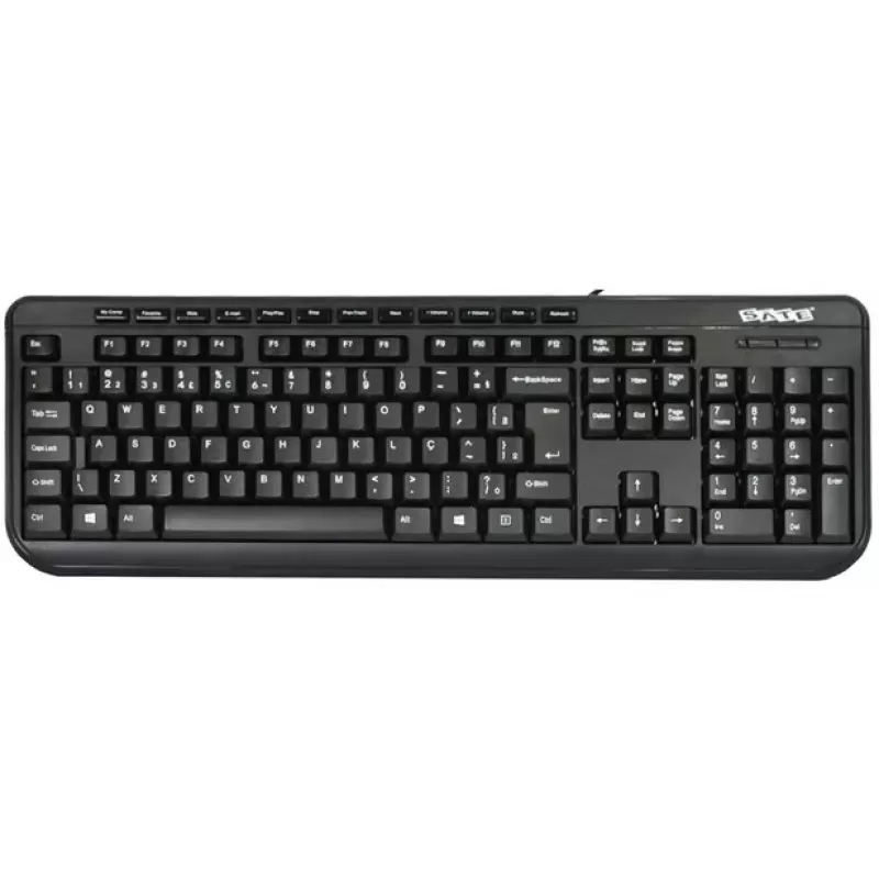 Teclado Satellite AK-833 USB - Black (Portugués)