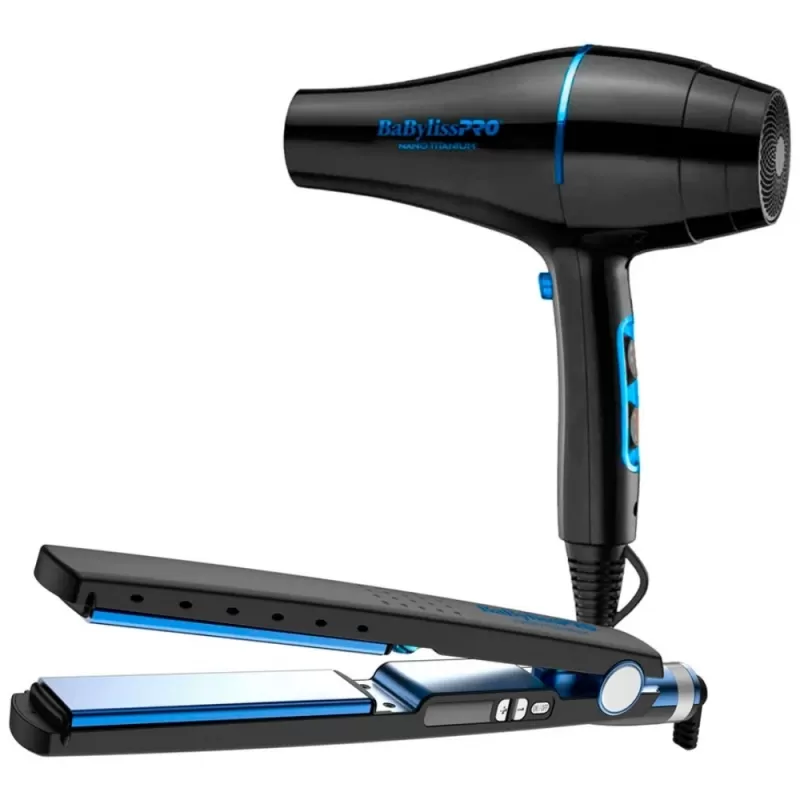 Alisador + Secador BaBylissPRO NanoTitanium BBLPP43UZ 2000W 220V - Black