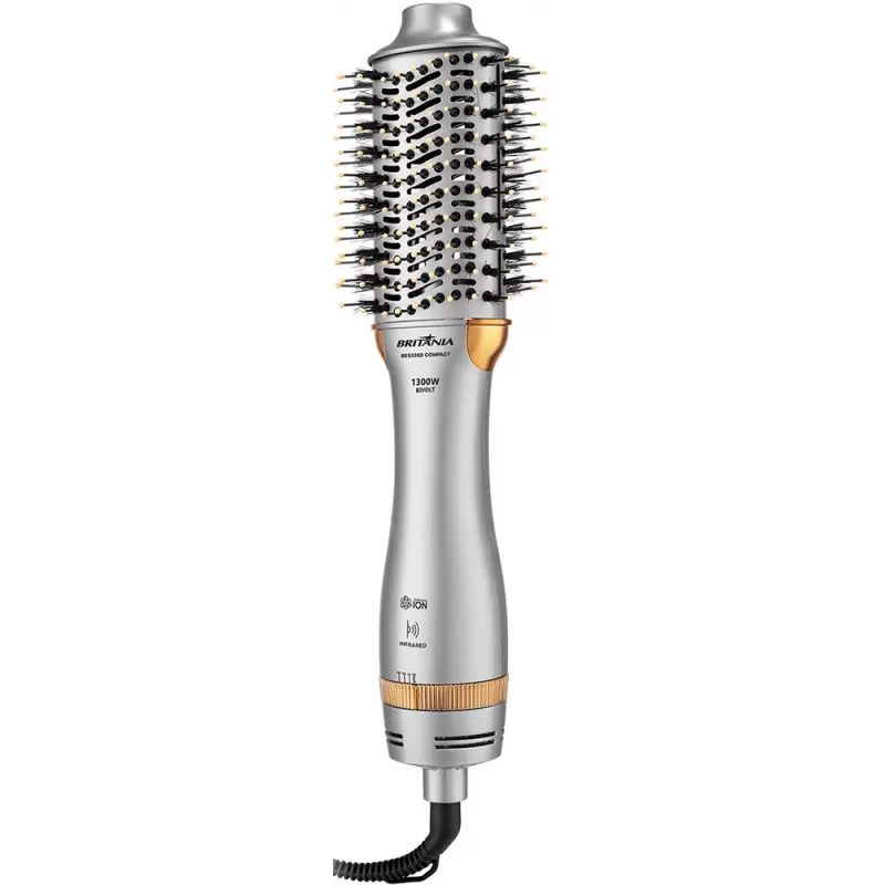 Cepillo Secador Britânia BES33SD 1300W 2V - Silver/Gold