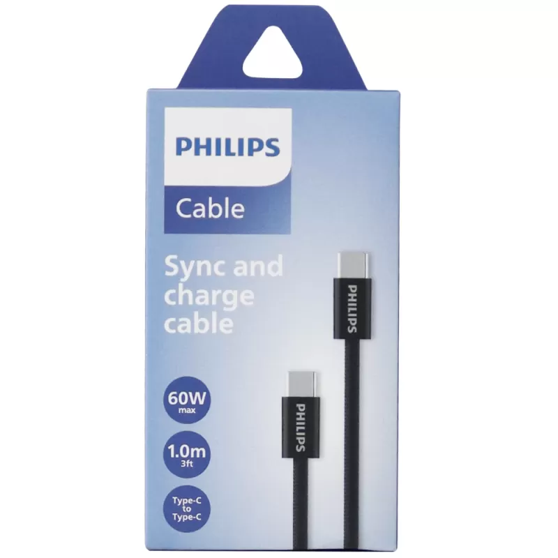 Cable Philips DLC5051CB/70 USB-C | USB-C - Black (...