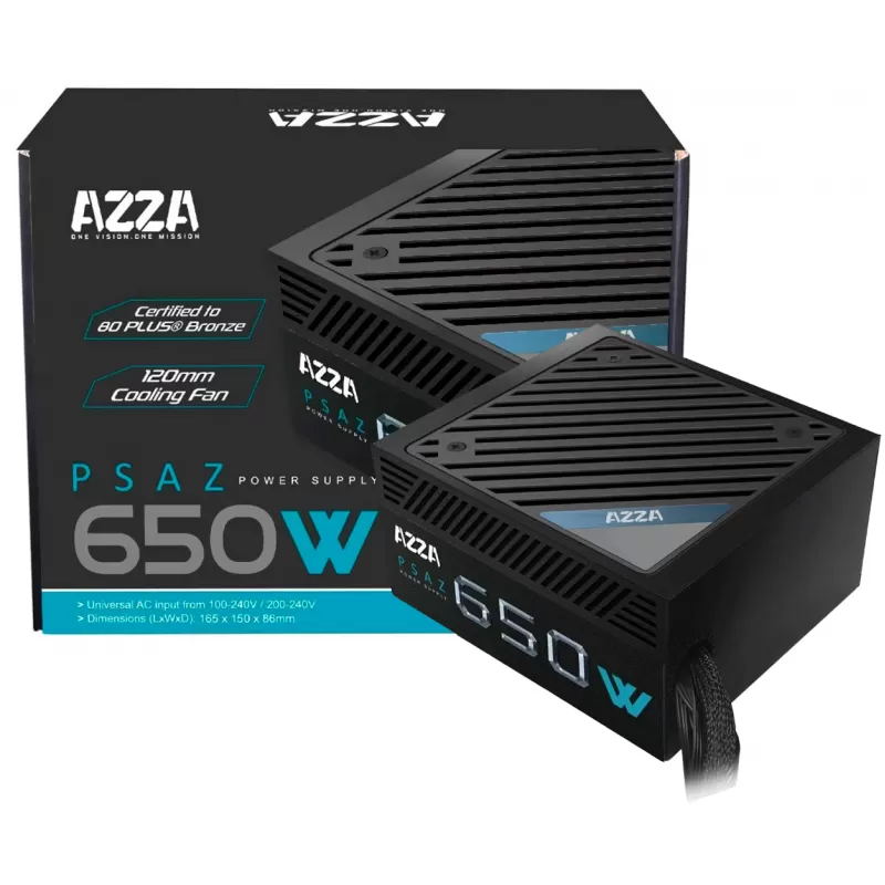 Fuente de Alimentación Azza 650W PSAZ-650W 80 Plu...