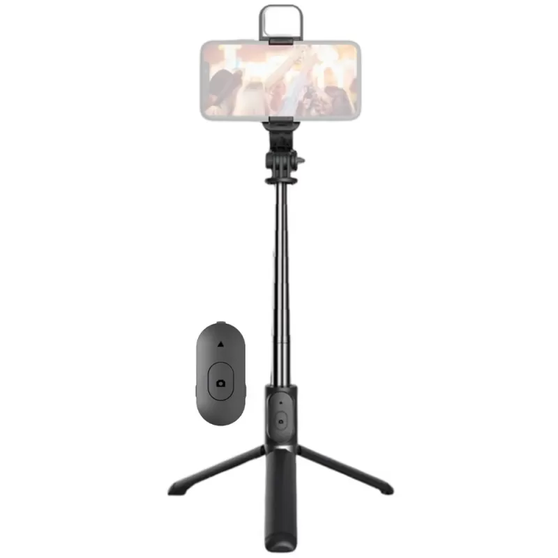 Palo de Selfie Mox MO-SS26 Bluetooth con LED - Bla...