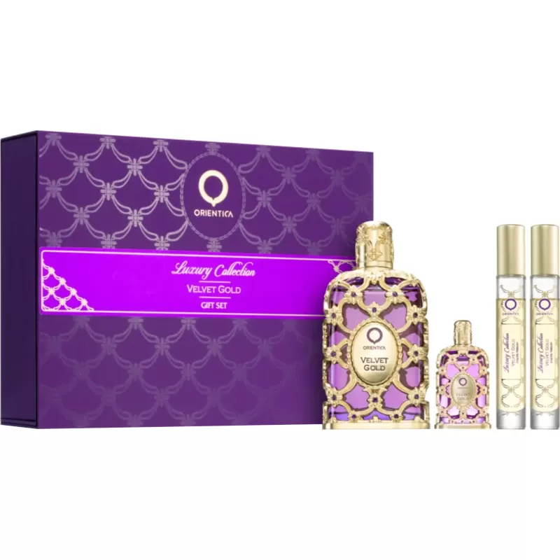 Kit Perfume Orientica Velvet Gold EDP 80ml + 7.5ml + 2x Atomizador 10ml - Femenino