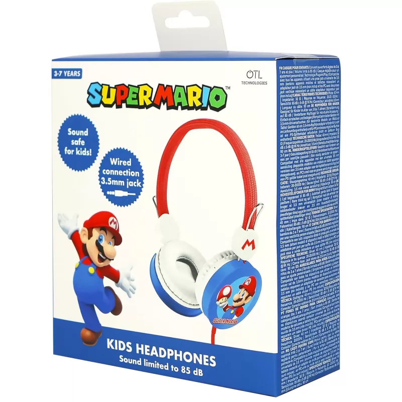 Auricular OTL Technologies Kids SM1108 - Super Mario Red Logo