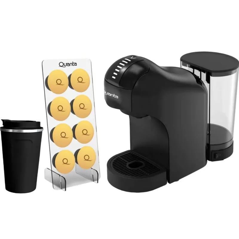 Cafetera Eléctrica Multi Cápsulas Quanta Pure Flavour QTCMC50 1400W 220V Black + Coffee Mug