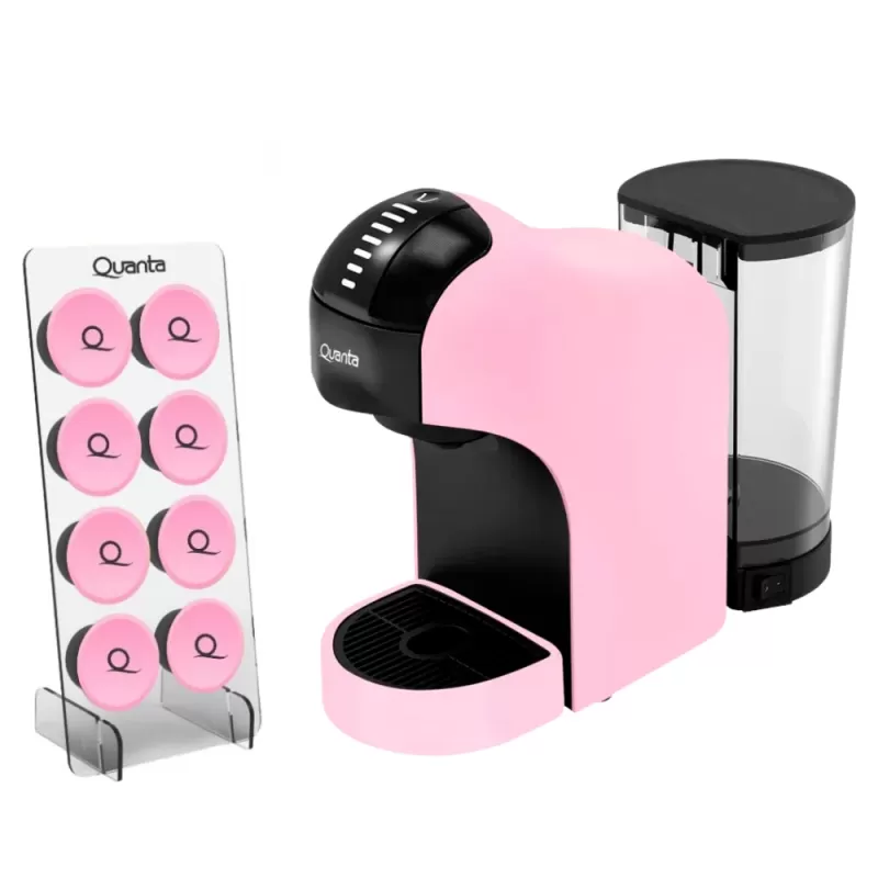 Cafetera Eléctrica Multi Cápsulas Quanta Pure Flavour QTCMC50 1400W 220V - Pink