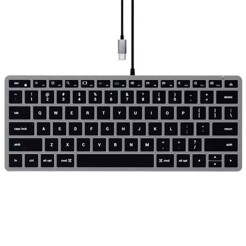 Teclado Satechi Slim W1 Wired Backlit ST-UCSW1M US...
