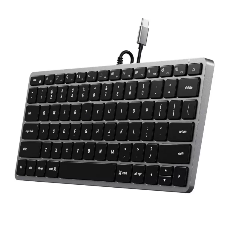 Teclado Satechi Slim W1 Wired Backlit ST-UCSW1M USB-C - Silver