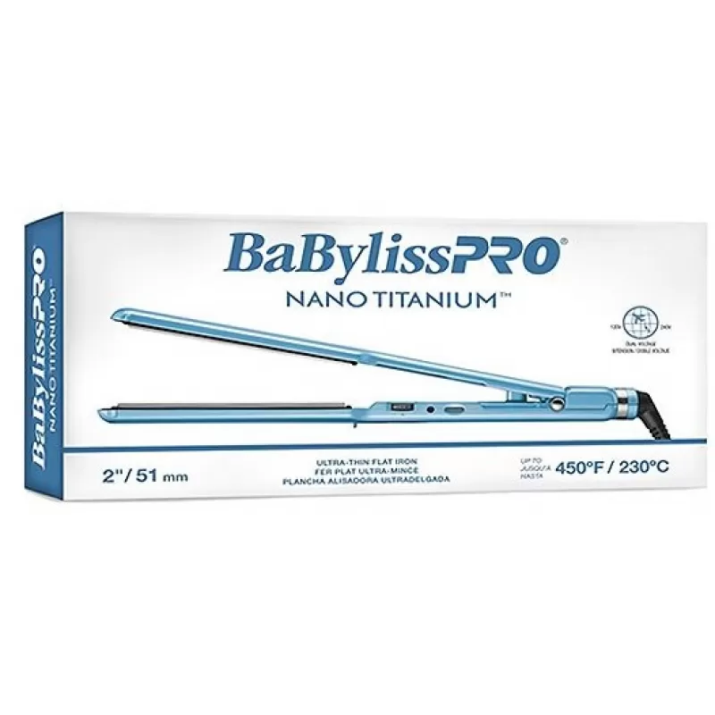 Alisador BabylissPro Nano Titanium BNT4074TUZ 2V - Blue 