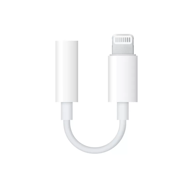 Apple Lightning to 3.5mm Headphone Jack Adapter MMX62AM/A - White