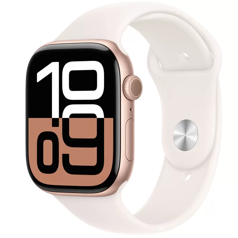 Apple Watch Series 10 MWWU3LW/A 46mm GPS - Aluminum Rose Gold/Light Blush Sport Band 