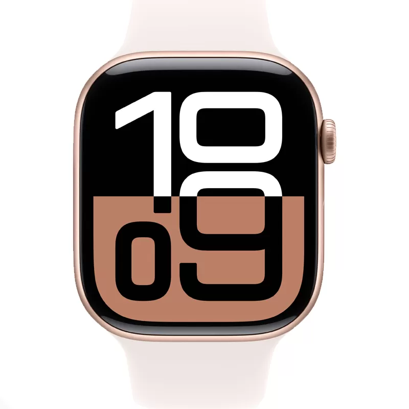 Apple Watch Series 10 MWWU3LW/A 46mm GPS - Aluminum Rose Gold/Light Blush Sport Band 