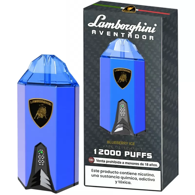 Vaper Descartable Lamborghini Aventador 2% Nicotina 12000 Puffs - Blueberry Ice