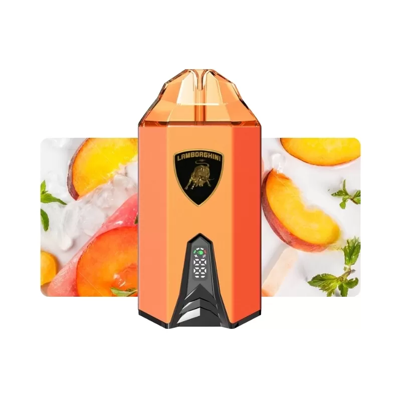 Vaper Descartable Lamborghini Aventador 2% Nicotina 12000 Puffs - Peach Ice