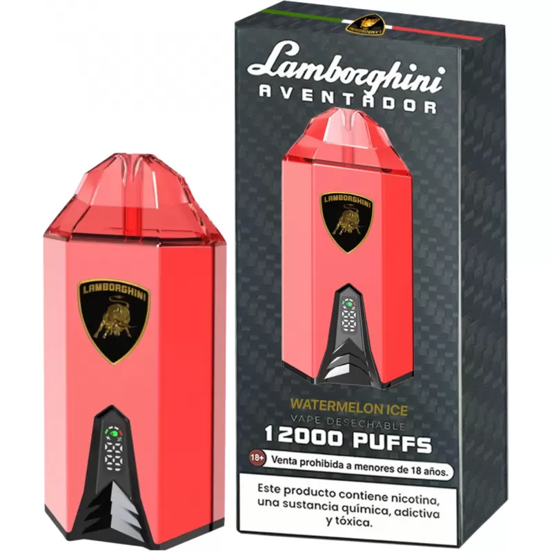 Vaper Descartable Lamborghini Aventador 2% Nicotina 12000 Puffs - Watermelon Ice