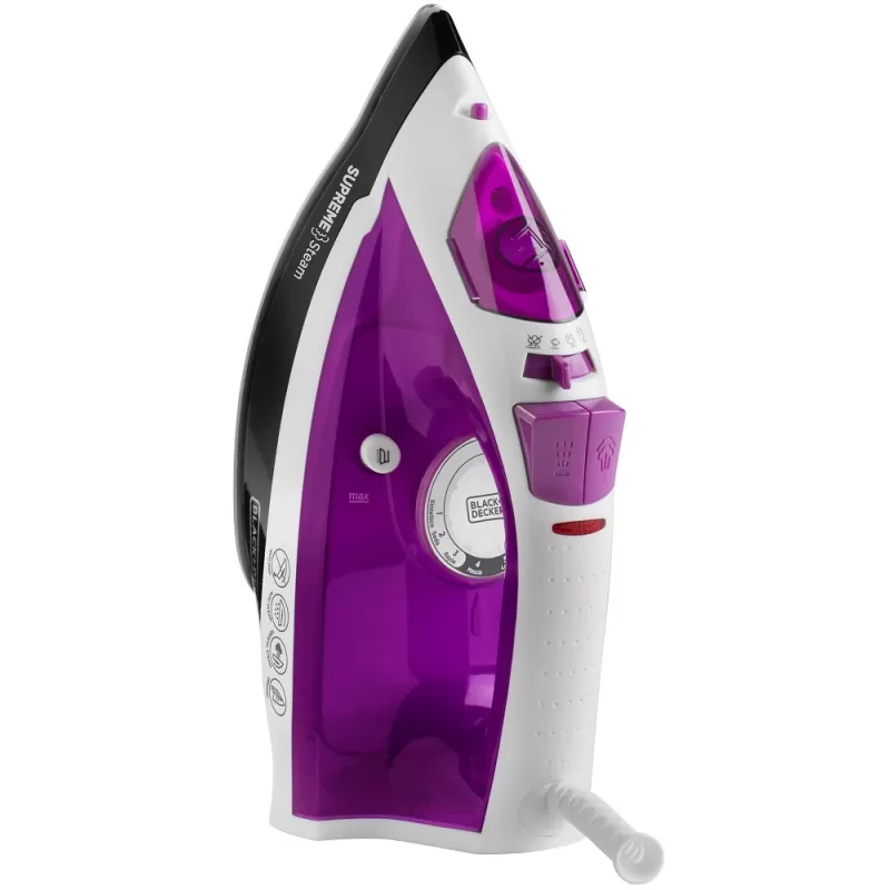 Plancha a Vapor Black+Decker Supreme Steam IR23960-CL 240V 2400W - White/Purple