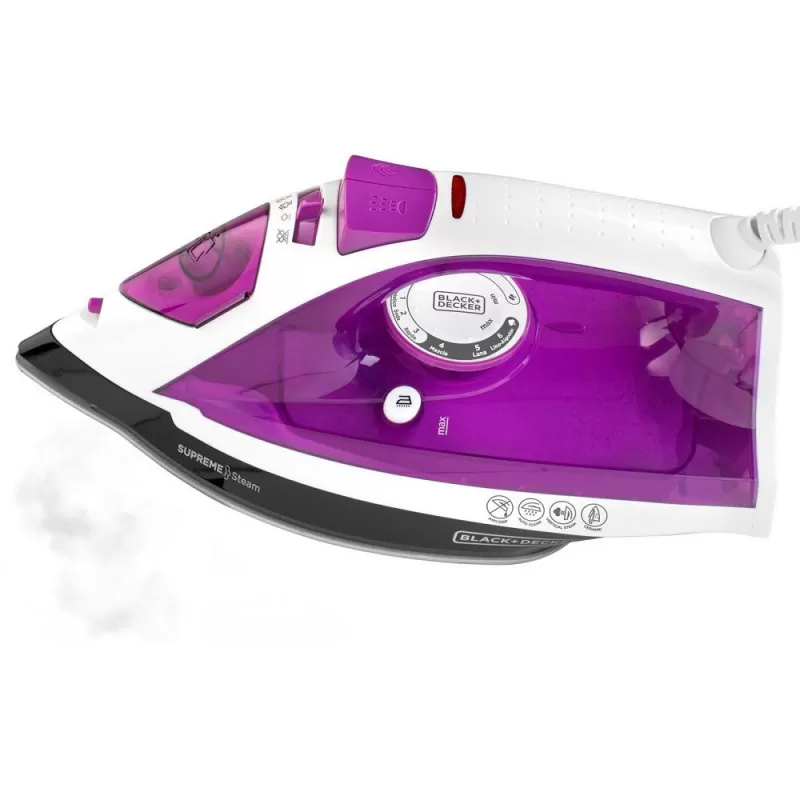 Plancha a Vapor Black+Decker Supreme Steam IR23960-CL 240V 2400W - White/Purple