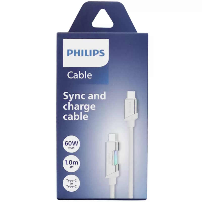 Cable Philips DLC5021CW/70 USB-C | USB-C - White (...