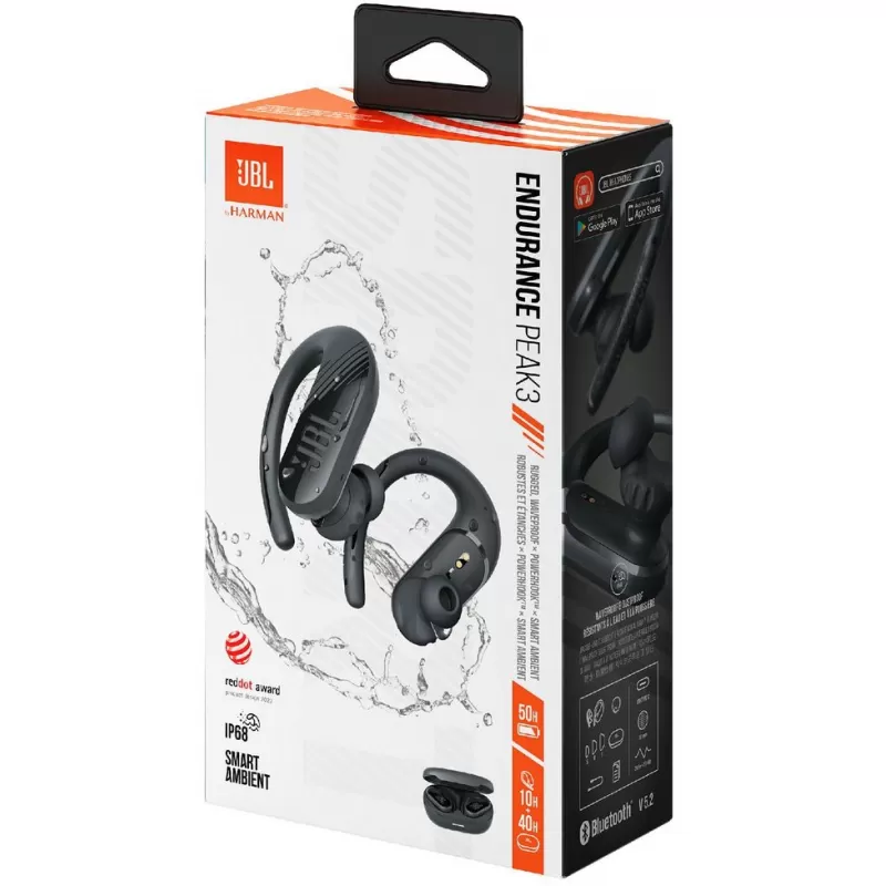 Auricular JBL Endurance Peak 3 Bluetooth - Black