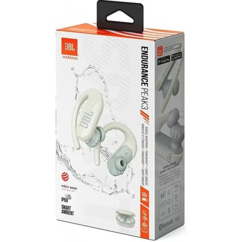 Auricular JBL Endurance Peak 3 Bluetooth - White