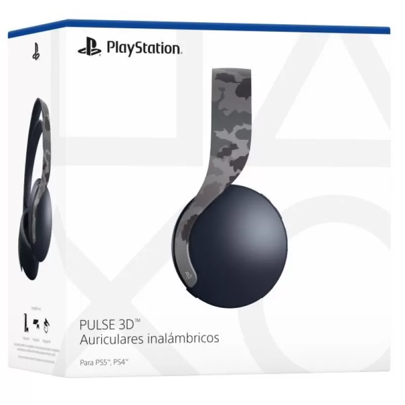 Auricular Wireless Sony Pulse 3D para PlayStation 5 CFI-ZWH1 - Grey Camouflage (Caja Fea)