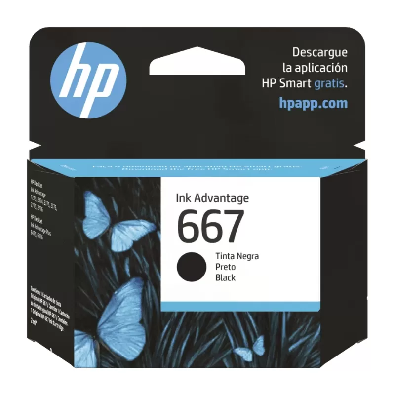 Cartucho de Tinta HP Ink Advantage 667 3YM79AL - B...