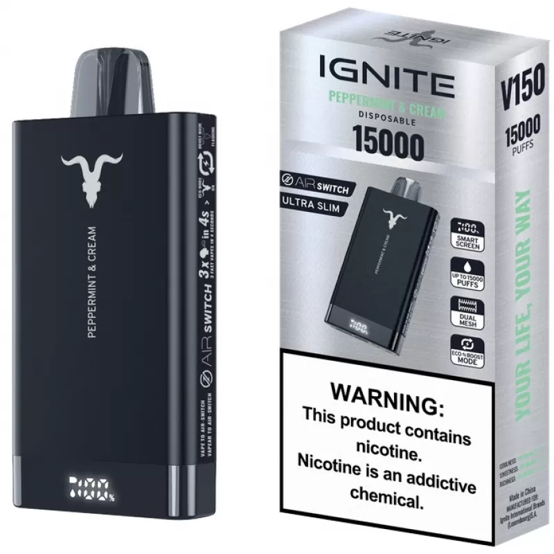 Vaper Descartable Ignite V150 5% Nicotina 15000 Pu...