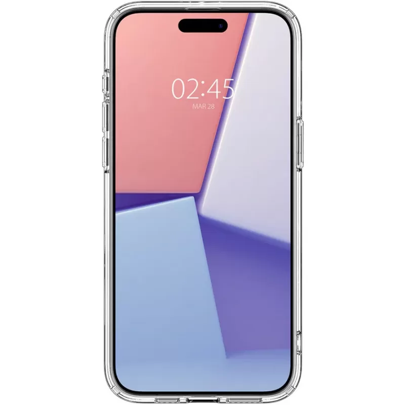 Capa Spigen iPhone 15 Pro Max ACS06450 MagFit Crystal Hybrid - White/Transparente