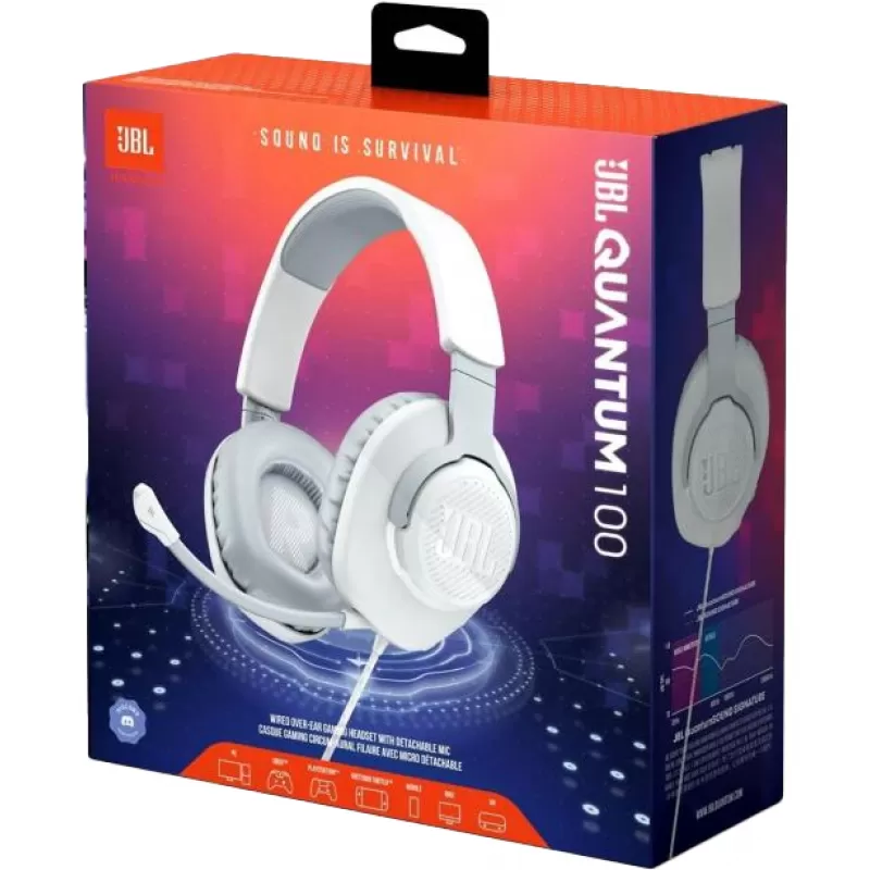 Auricular Gaming  JBL Quantum 100 - White