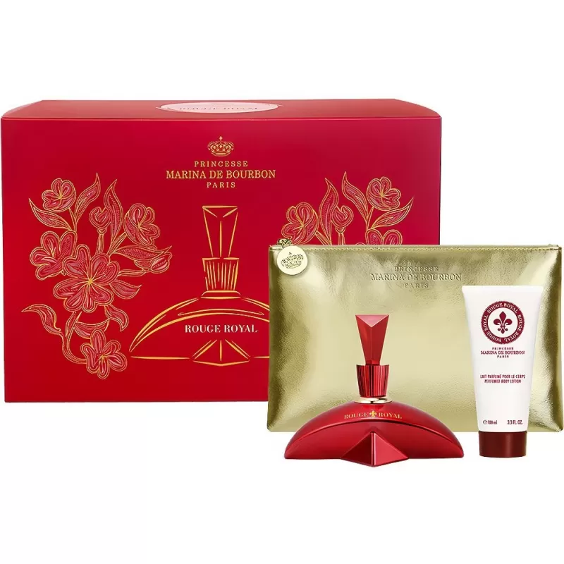 Kit Perfume Marina de Bourbon Rouge Royal EDP Femenino 100ml + Body Lotion 100ml + Neceser