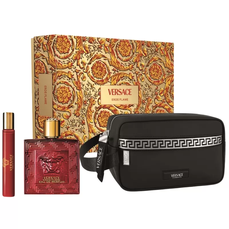 Kit Perfume Versace Eros Flame EDP 100ml + Travel ...