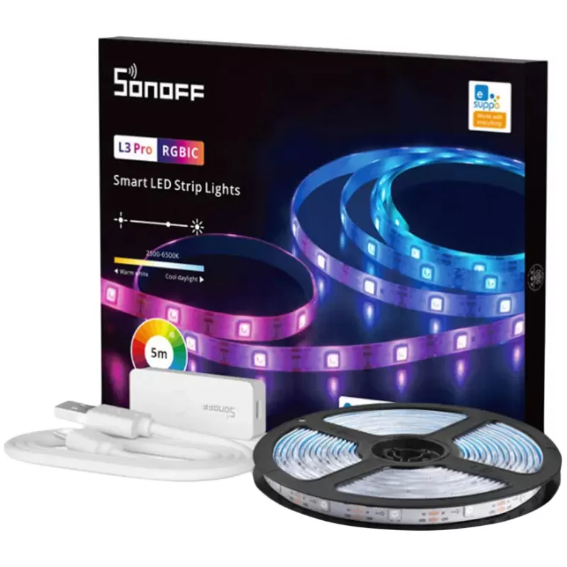 Tira Smart LED RGBIC Kit Sonoff L3-5M-P