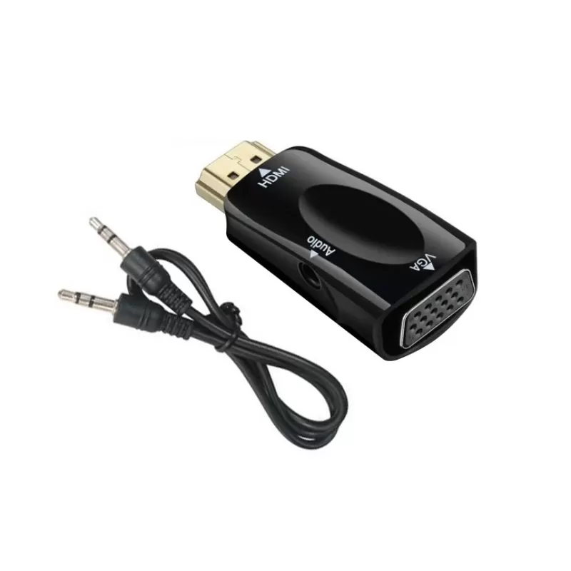 Adaptador HDMI a VGA/Audio + Cable Jack 3.5mm - Ne...