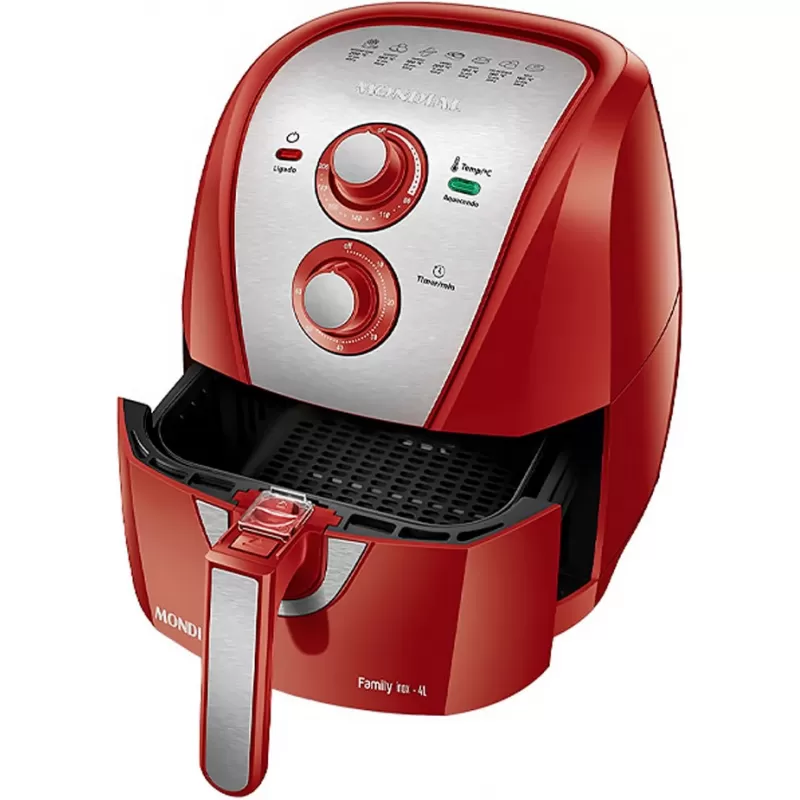 Freidora Eléctrica Mondial Air Fryer Family Inox AFN-40RI 1500W 220V 4L - Red