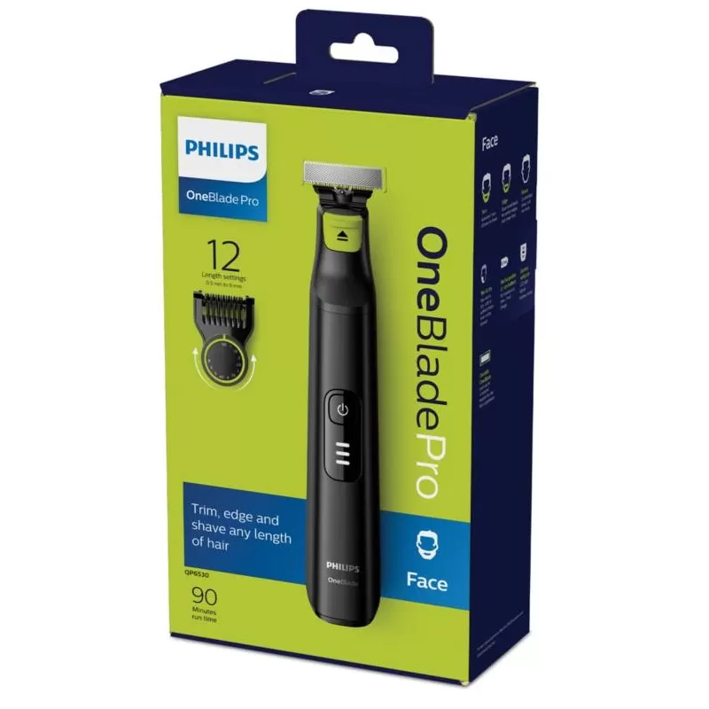 Barbeador Eléctrico Philips OneBlade Pro QP6530/15 2V - Black/Yellow