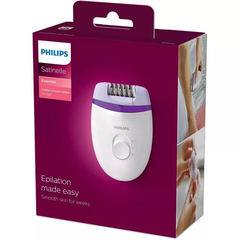 Depiladora Philips Essential BRE225/00 2V - White/Purple