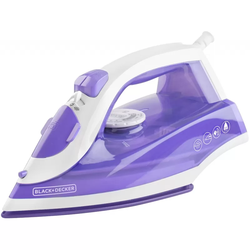 Plancha a Vapor Black+Decker TrueGlide Colors IRBD204-CL 240V 1500W - White/Purple