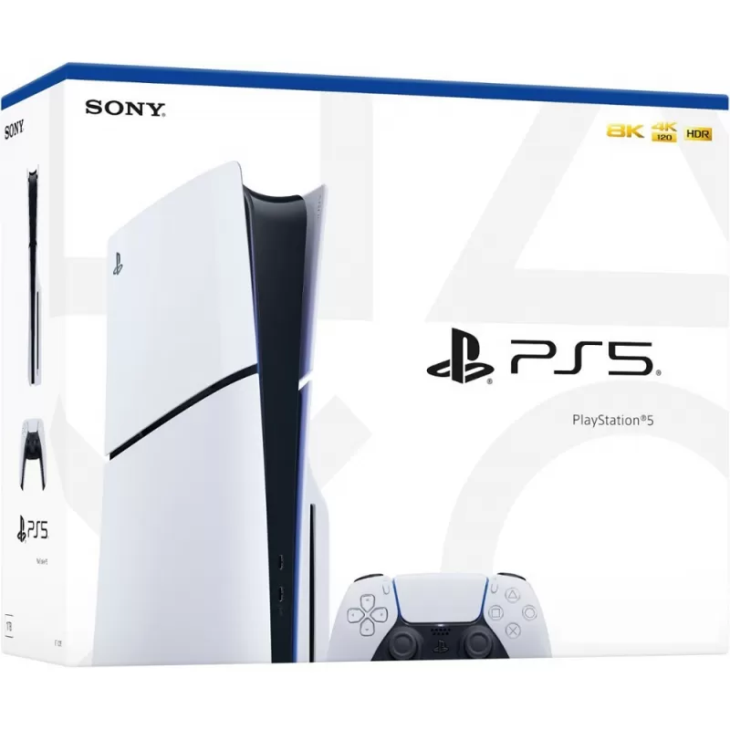 Consola Sony PlayStation 5 Slim CFI-2000A01 Disk 1TB SSD | 2 Controles DualSense - Black/White (Japonés) - Caja Fea