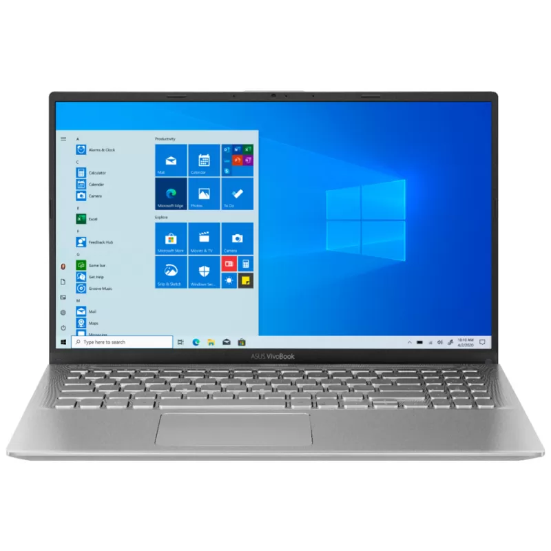 Notebook Asus VivoBook X512DA-BTS2020RL de 15.6 com AMD Ryzen 5 3500U/8GB RAM/512GB SSD/W10 - Transparent Silver