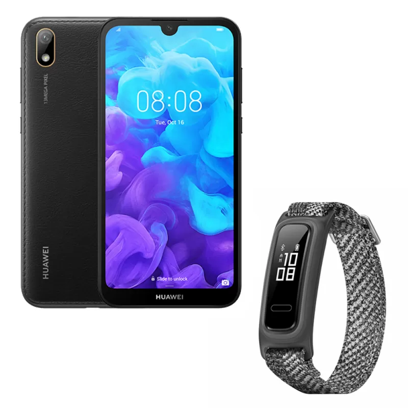 Smartphone Huawei Y5 2019 AMN-LX3 DS 2/32GB + Huawei Band 4e - Preto