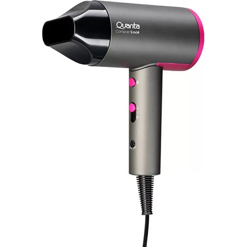 Secador de Cabello Quanta QTSCP20 2000W 2V - Gris/Rosa