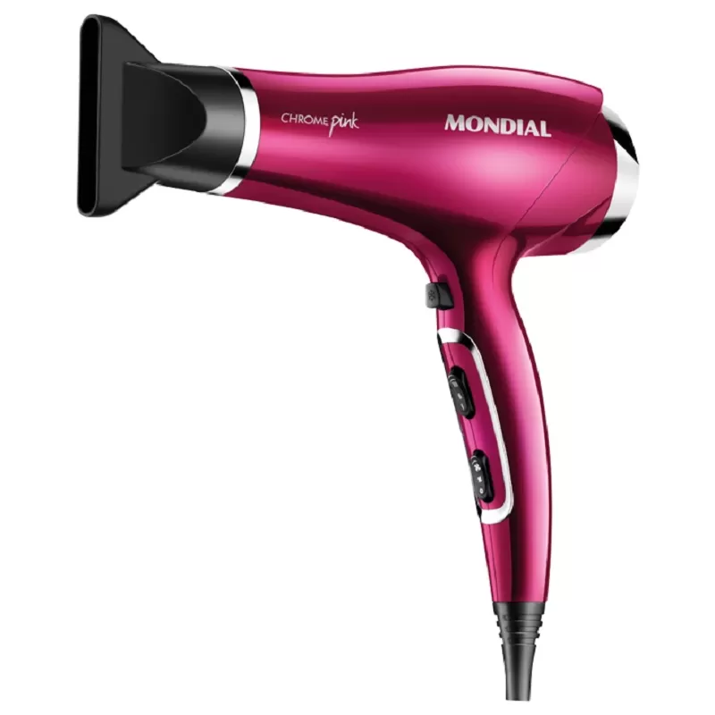 Secador de Cabello Mondial Chrome Pink SC-36 2000W...