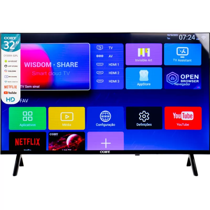 Smart TV LED Coby 32" CY3359-32FL HD