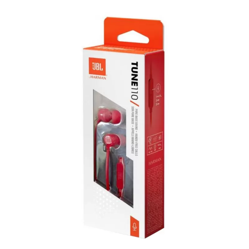 Auricular JBL Tune 110 - Red