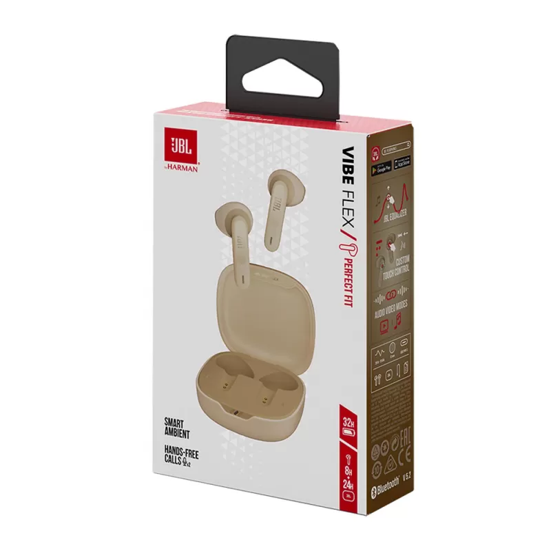 Auricular JBL Vibe Flex Bluetooth - Beige